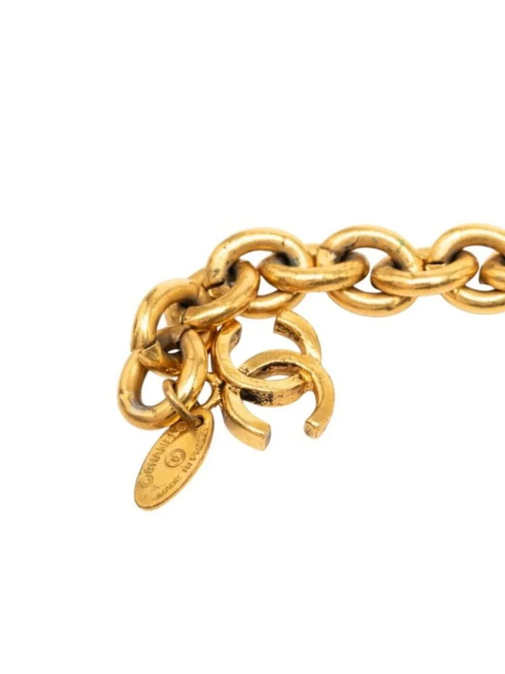 Chanel CC Logo Triple Strand Chain Belt Gold Plated